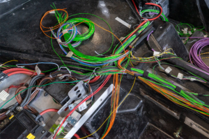DeLorean Elektroumbau Verlegung Kabel